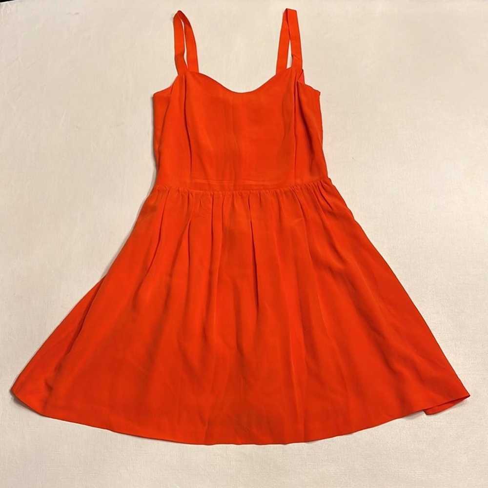 Joie Latelle Silk Mayan Red/Orange Silk Mini Dress - image 6