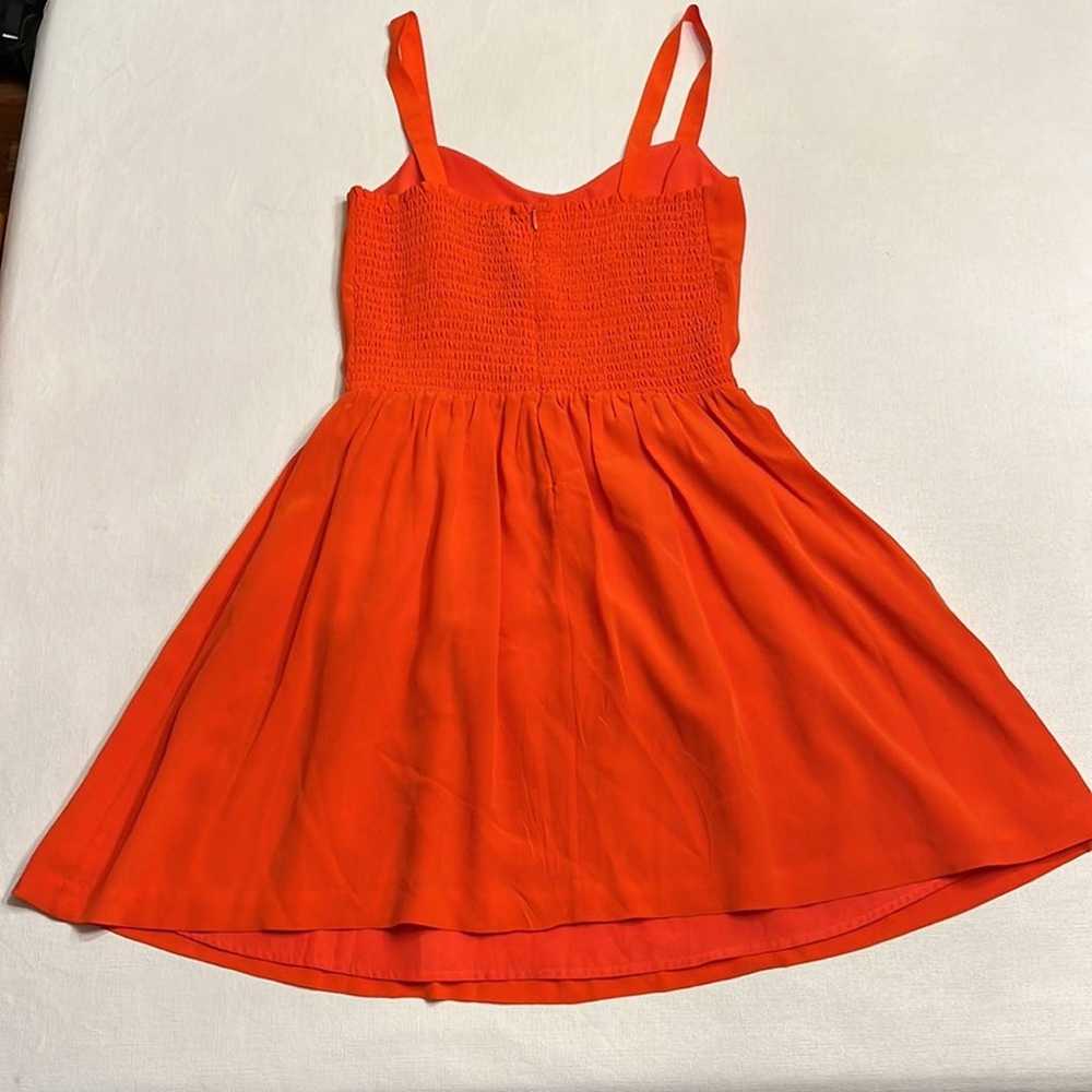 Joie Latelle Silk Mayan Red/Orange Silk Mini Dress - image 9