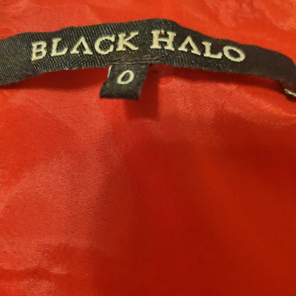 Black Halo Jackie O Red & Black Colorblock Belted… - image 3