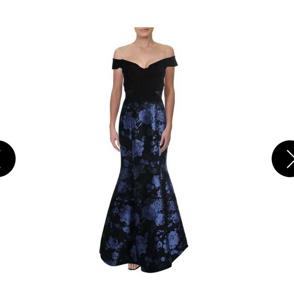 xscape black and blue dress - image 1