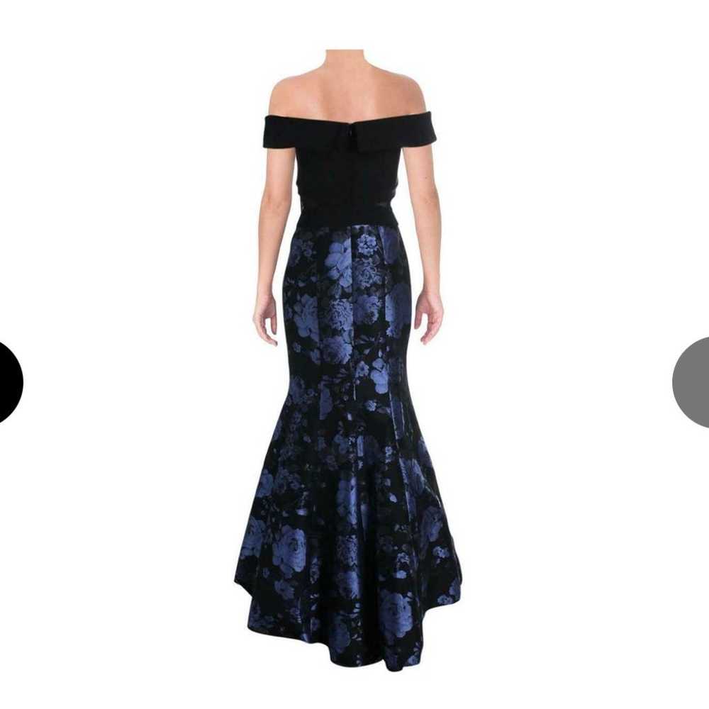 xscape black and blue dress - image 2