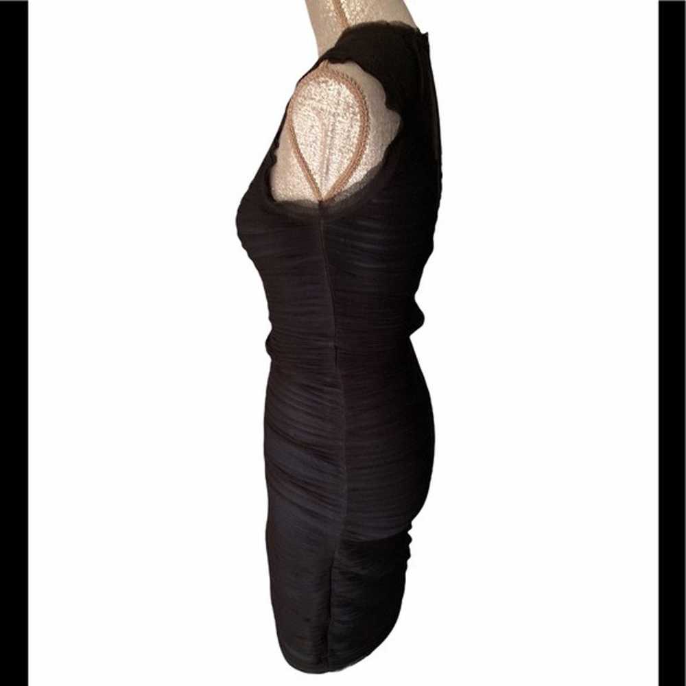 BCBGMaxaZria Mesh Ruched Sleeveless Mini Dress XS - image 3