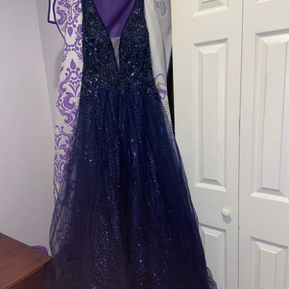 Andrea&leo couture navy prom dress - image 7