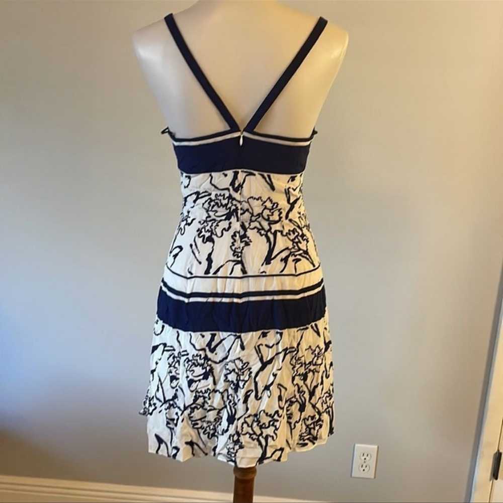 [Tanya Taylor] Navy/White Silk Floral Dress - Siz… - image 6