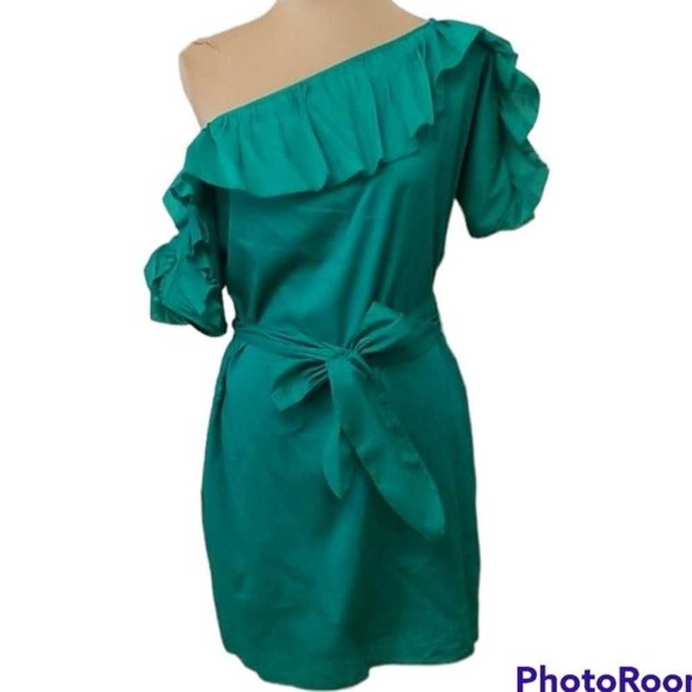 Juicy Couture asymmetrical green mini dress, size… - image 2