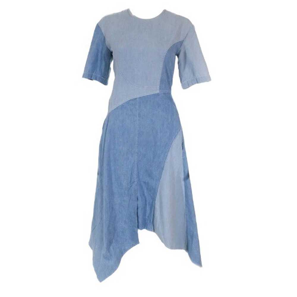 Colovos Chambray Seamed Midi Dress Size Small Lig… - image 1