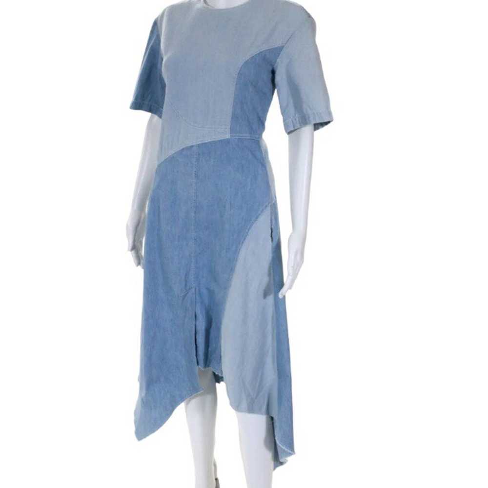 Colovos Chambray Seamed Midi Dress Size Small Lig… - image 3