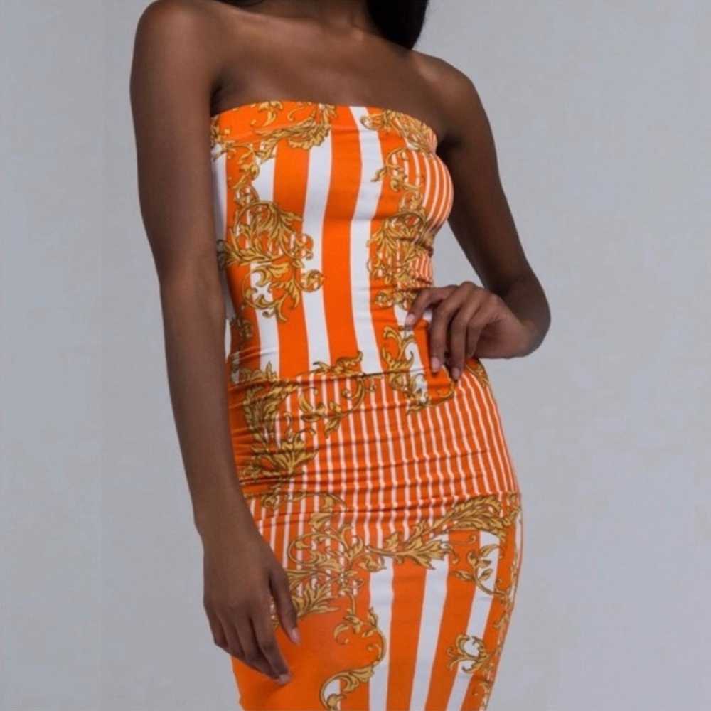 Akira Orange strapless Dress - image 1