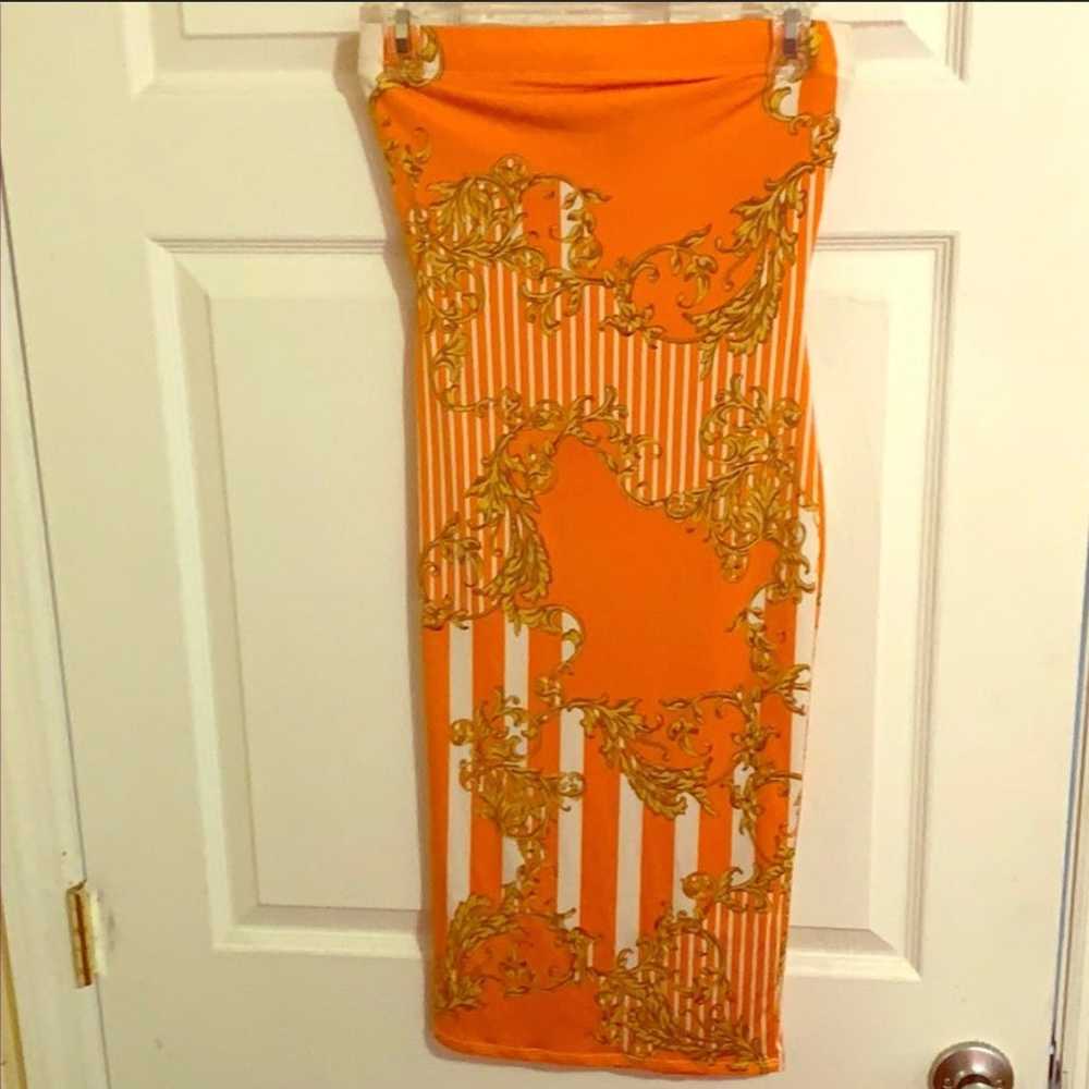 Akira Orange strapless Dress - image 2