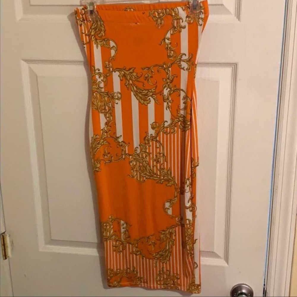 Akira Orange strapless Dress - image 5