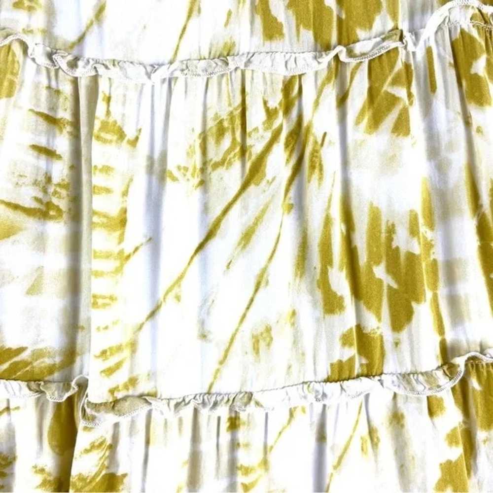 THML Yellow Tie Dye Tiered Dress - image 10