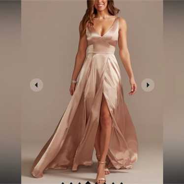 Blush gold bridesmaid dress - image 1