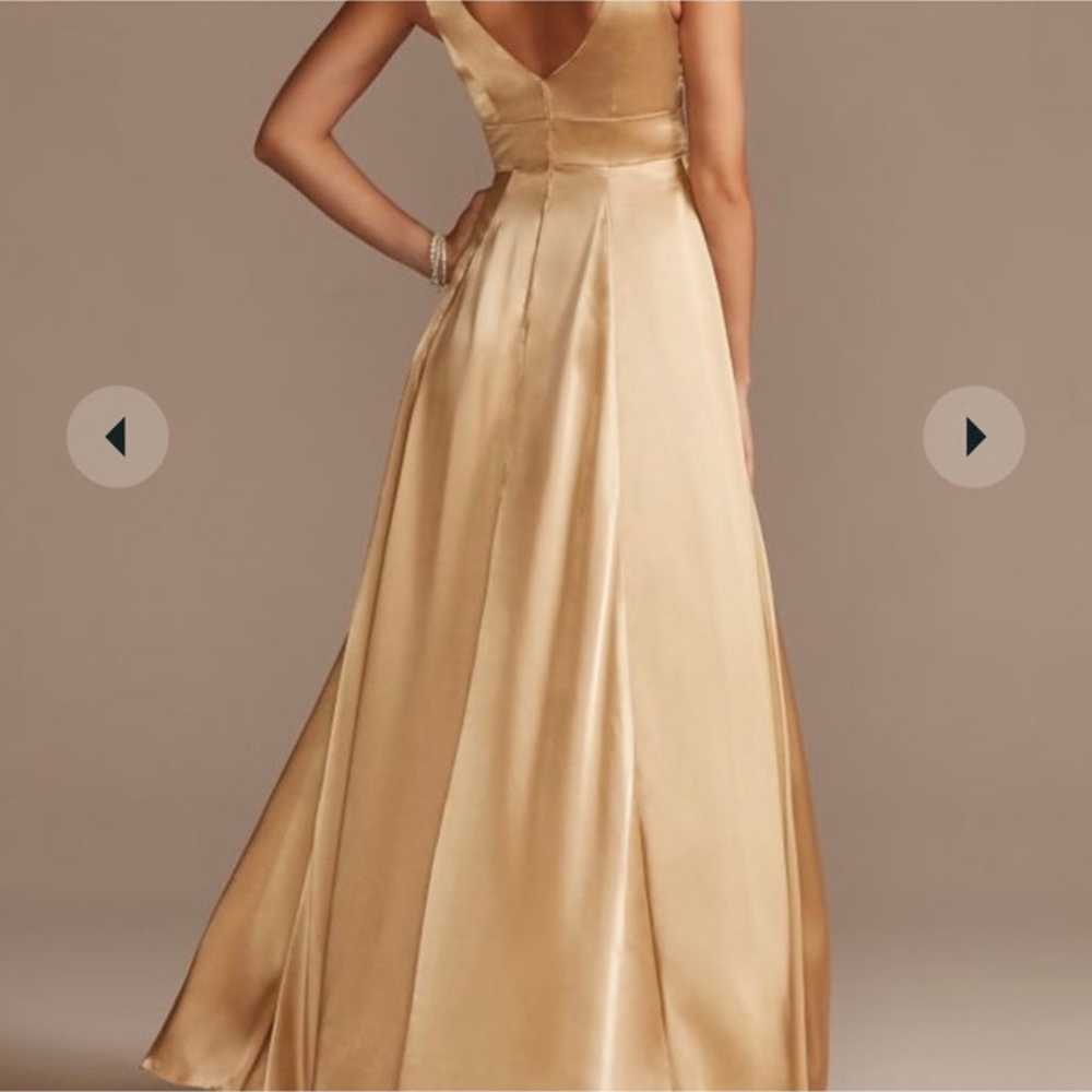 Blush gold bridesmaid dress - image 2