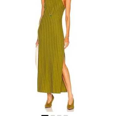 $625 Jonathan Simkhai Women's Beige Long Sleeve Sweater Dress Size X-Small