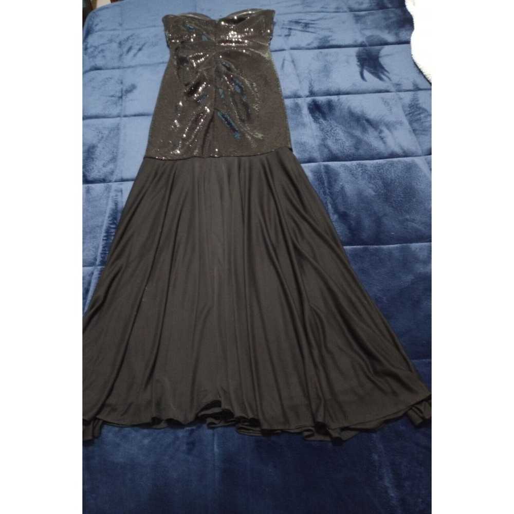Xscape Joanne Chen Black Sequin Dress Strapless F… - image 10