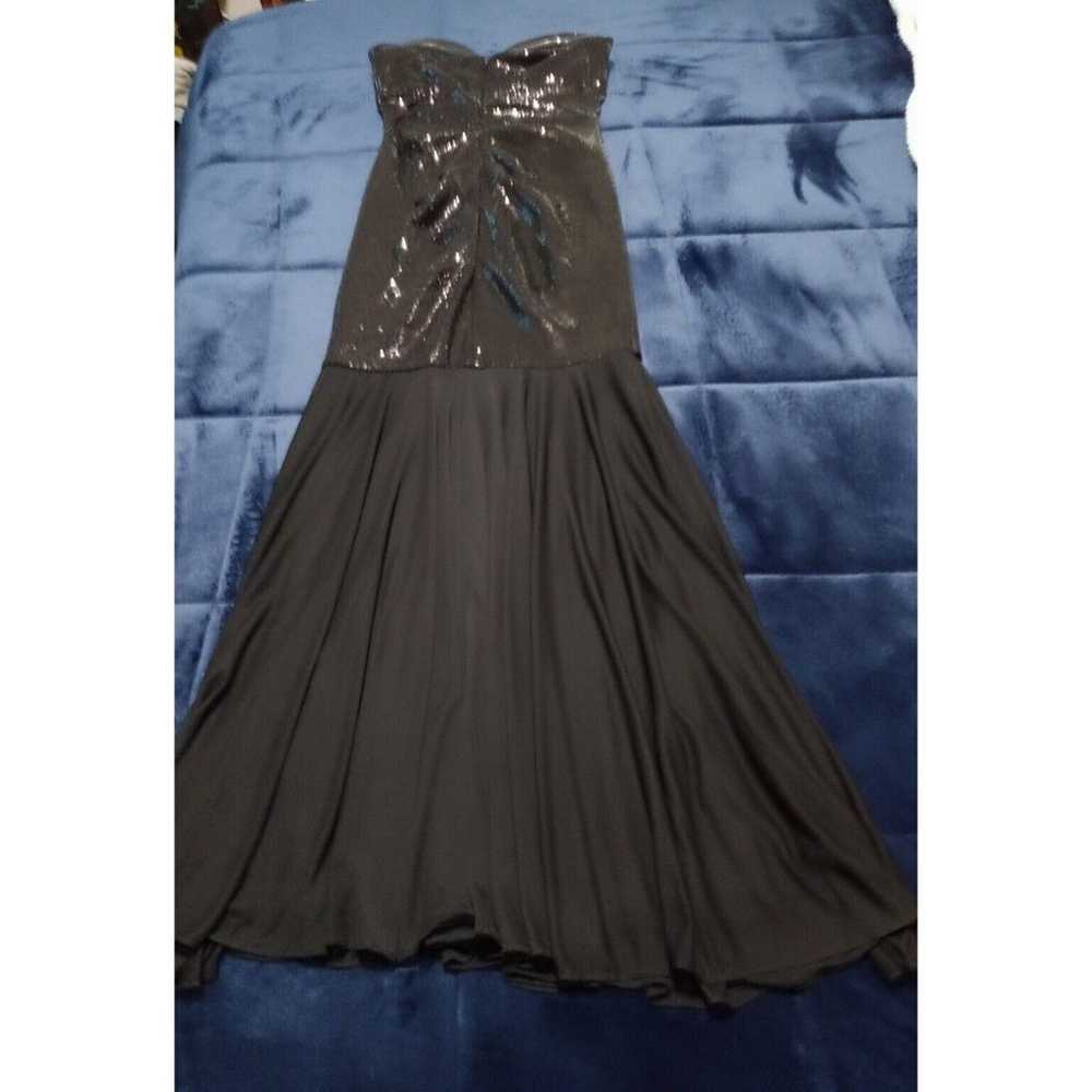 Xscape Joanne Chen Black Sequin Dress Strapless F… - image 8