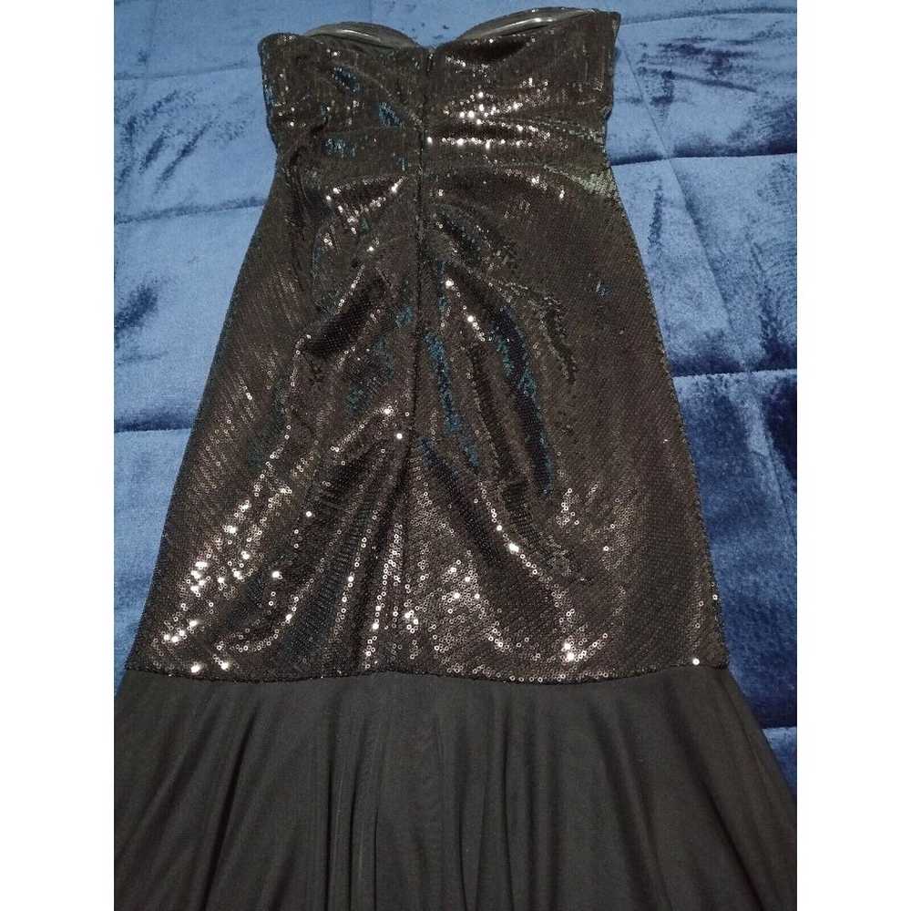 Xscape Joanne Chen Black Sequin Dress Strapless F… - image 9