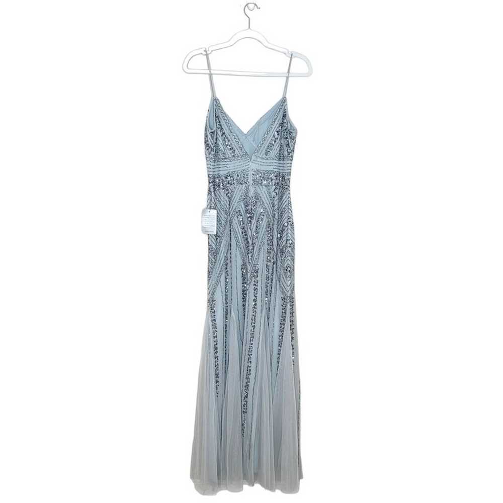 Marina Size 10 Light Blue Beaded Gown - image 6