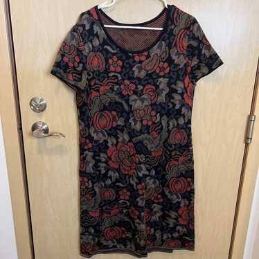 Peruvian connection rose tapestry dress