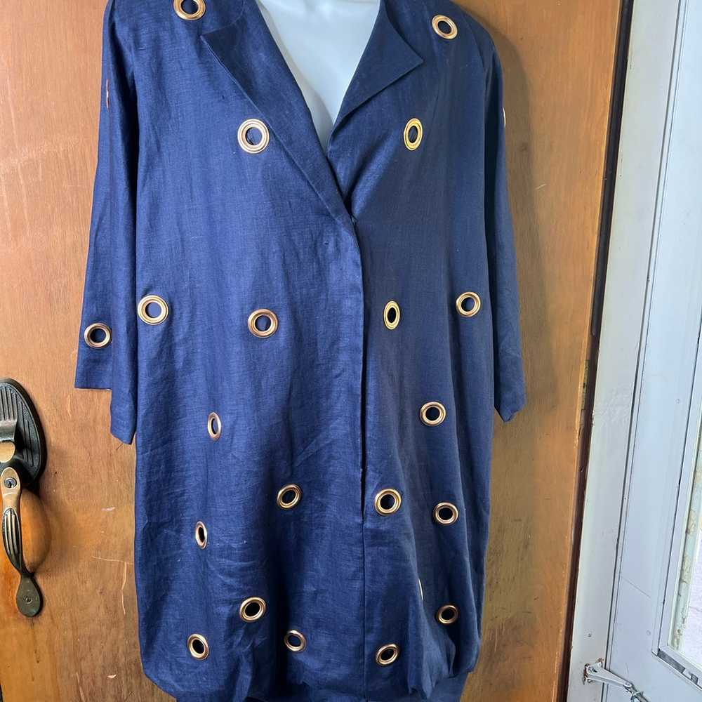 pia rucci vintage women’s dress gold circles size… - image 1