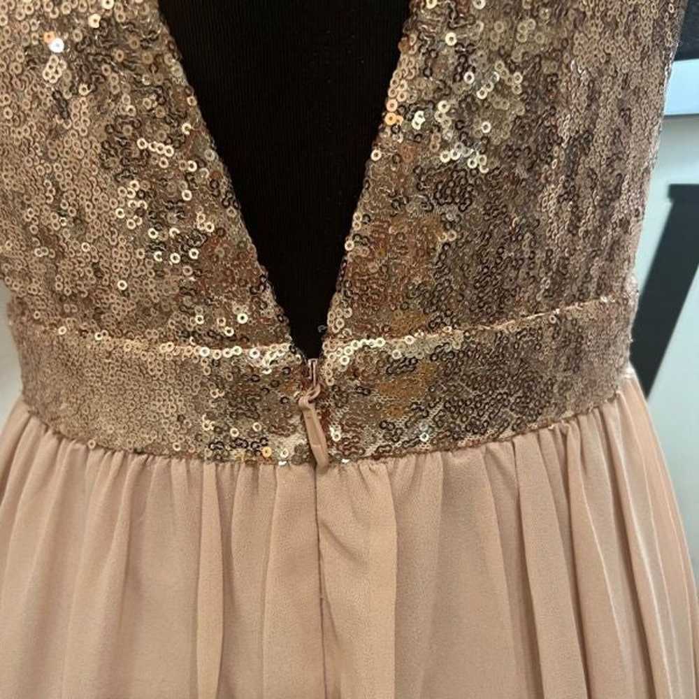 Lulus Elegant Champagne Sequin Maxi Dress Size La… - image 7