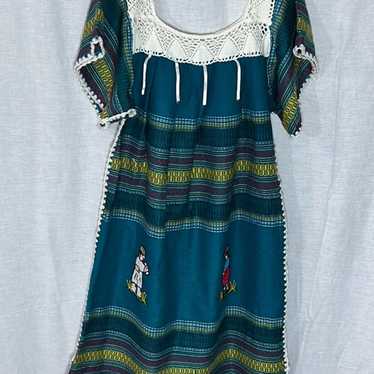 Handmade long Mexican dress