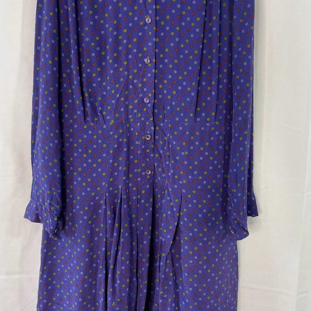 Rare large 30s silk dress dainty pattern - image 11
