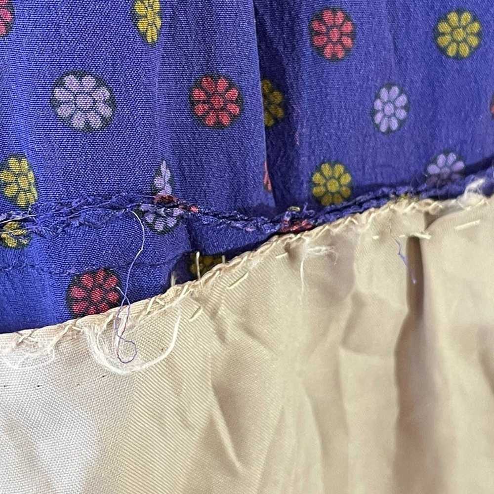Rare large 30s silk dress dainty pattern - image 2