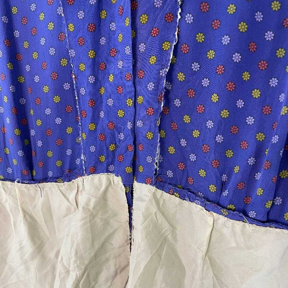 Rare large 30s silk dress dainty pattern - image 3