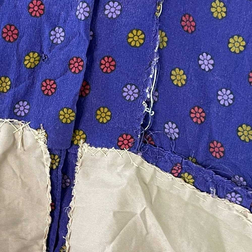 Rare large 30s silk dress dainty pattern - image 6