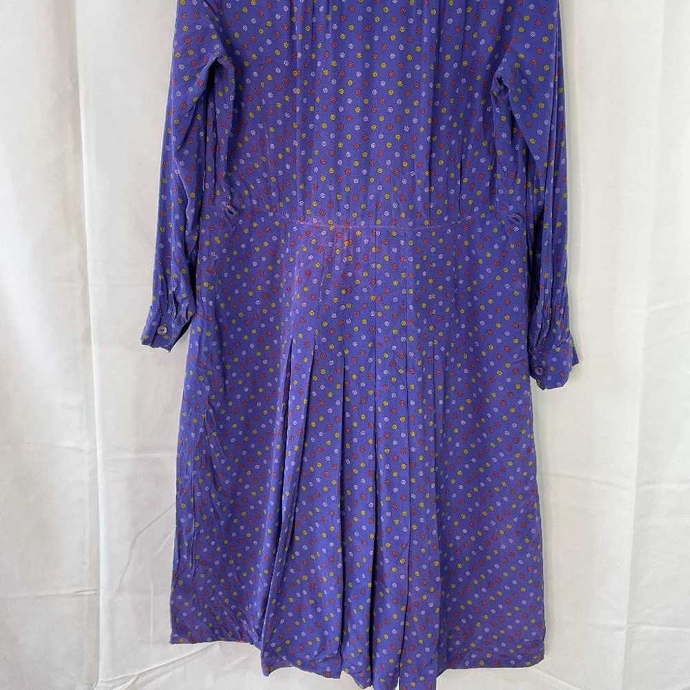 Rare large 30s silk dress dainty pattern - image 7