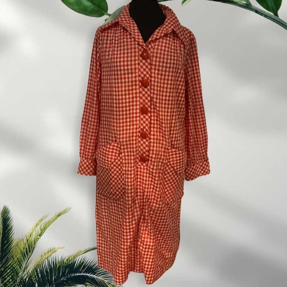 Vintage 1970s gingham dress - image 4