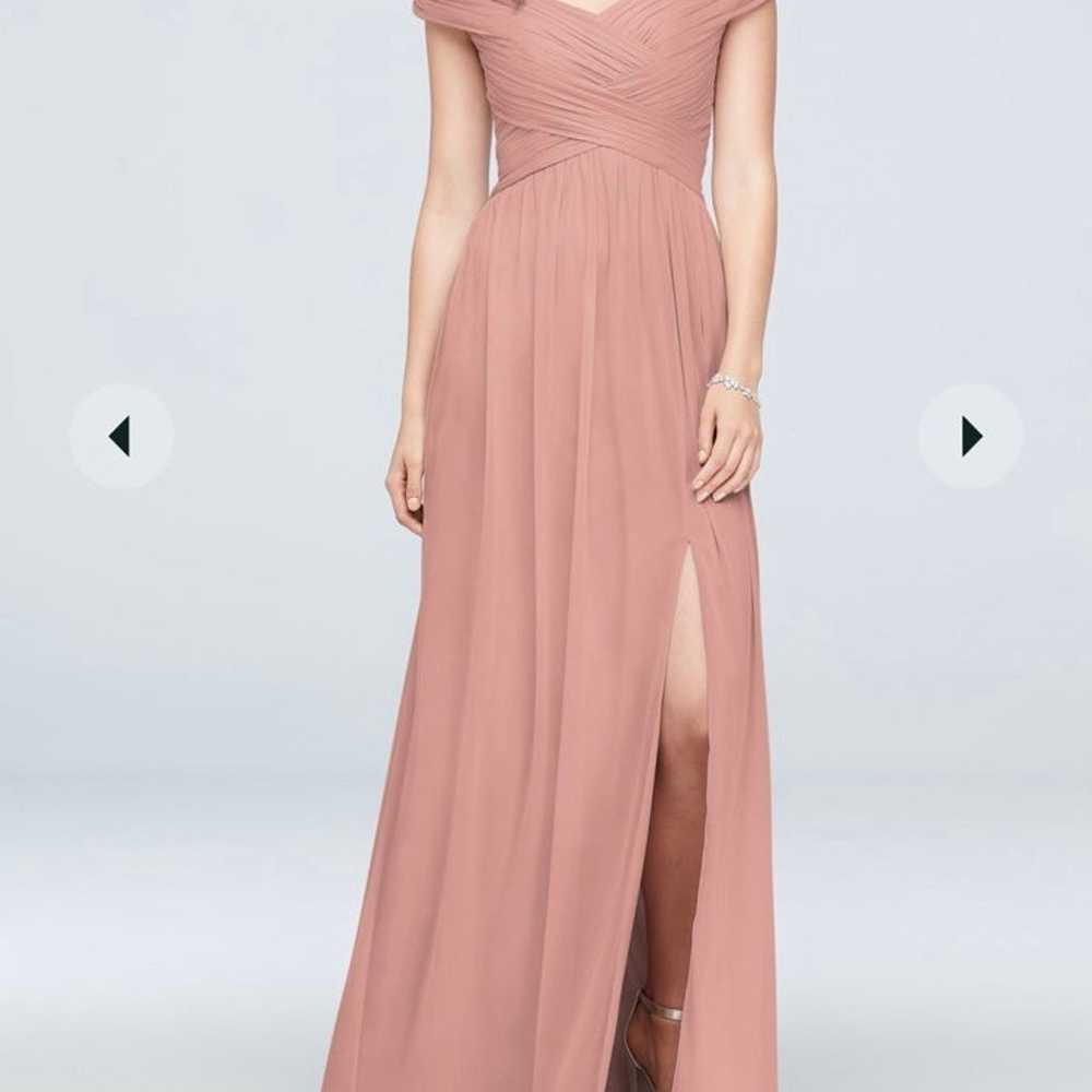 David’s Bridal off shoulder bridesmaid maxi - image 1