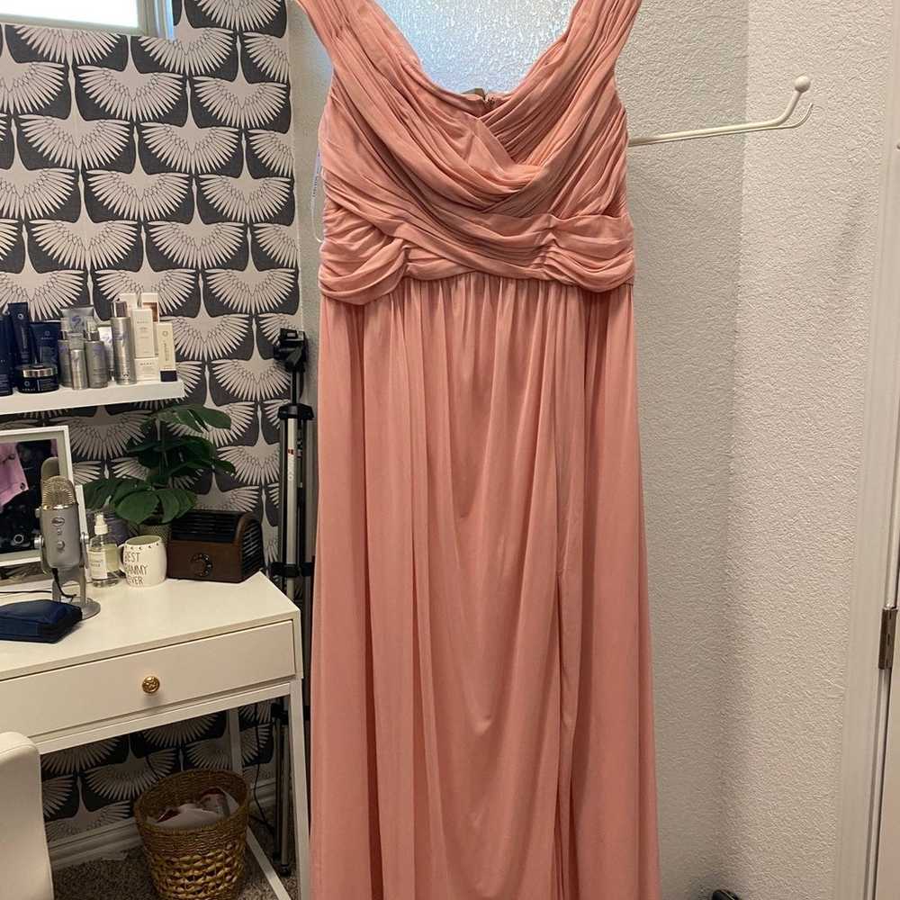 David’s Bridal off shoulder bridesmaid maxi - image 2