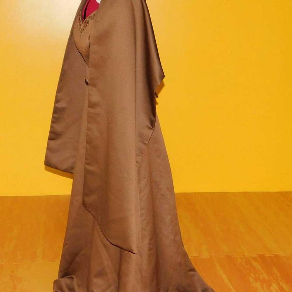 Mori Lee Chocolate Brown formal gown w/Shawl  15-… - image 10
