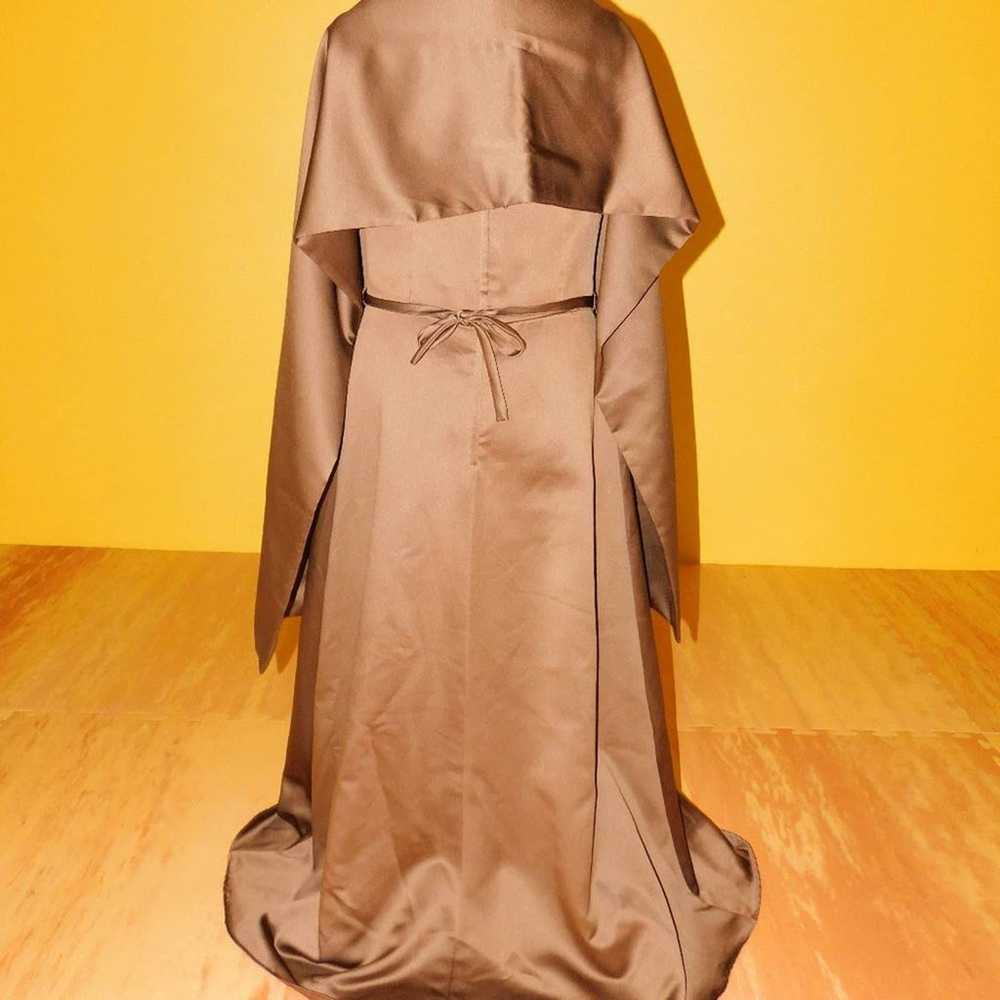 Mori Lee Chocolate Brown formal gown w/Shawl  15-… - image 6