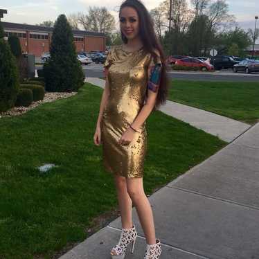 Gold Sequin Michael Kors Dress