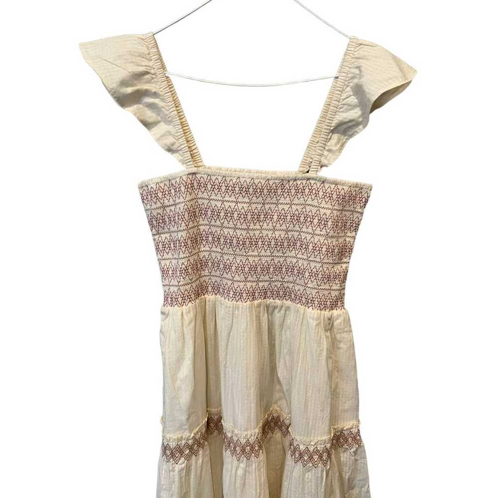Madewell Lucie Smocked Tiered Midi Dress (M) - image 2