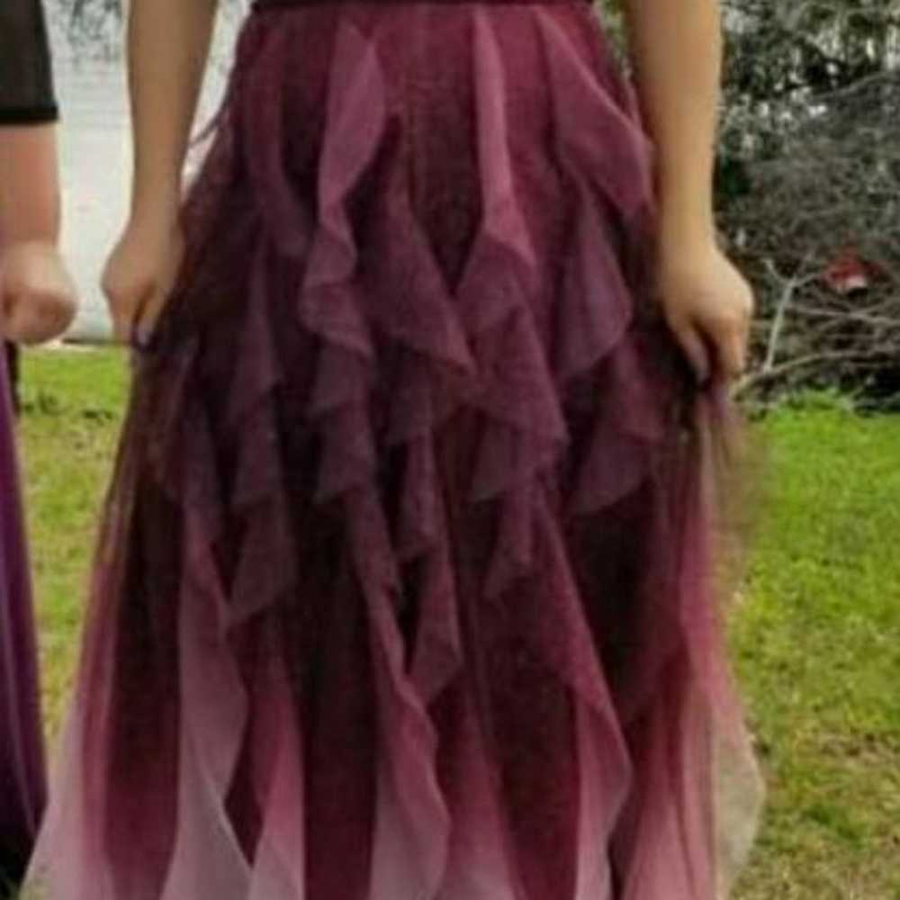Purple and White Sparkliy Prom Dress :) - image 3