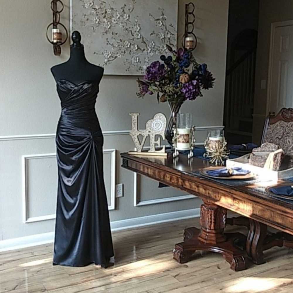 Cinderella Design Black Satin Floor-length Gown. … - image 10