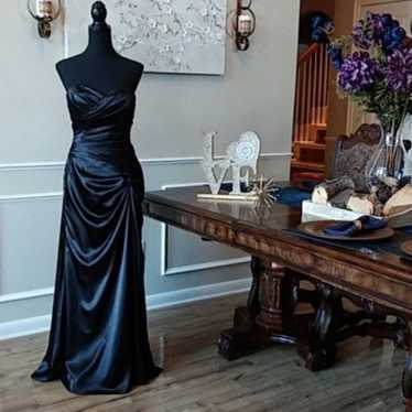Cinderella Design Black Satin Floor-length Gown. … - image 1
