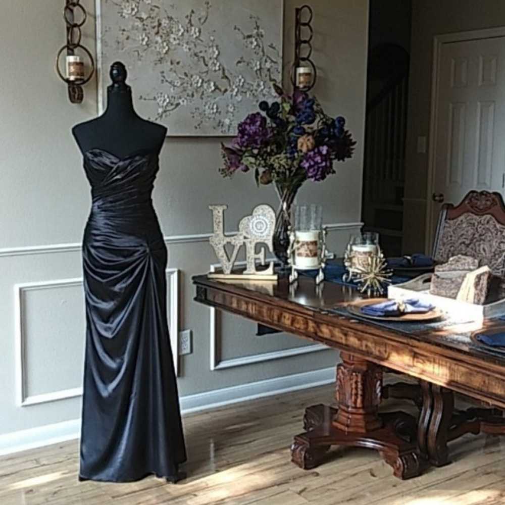 Cinderella Design Black Satin Floor-length Gown. … - image 2
