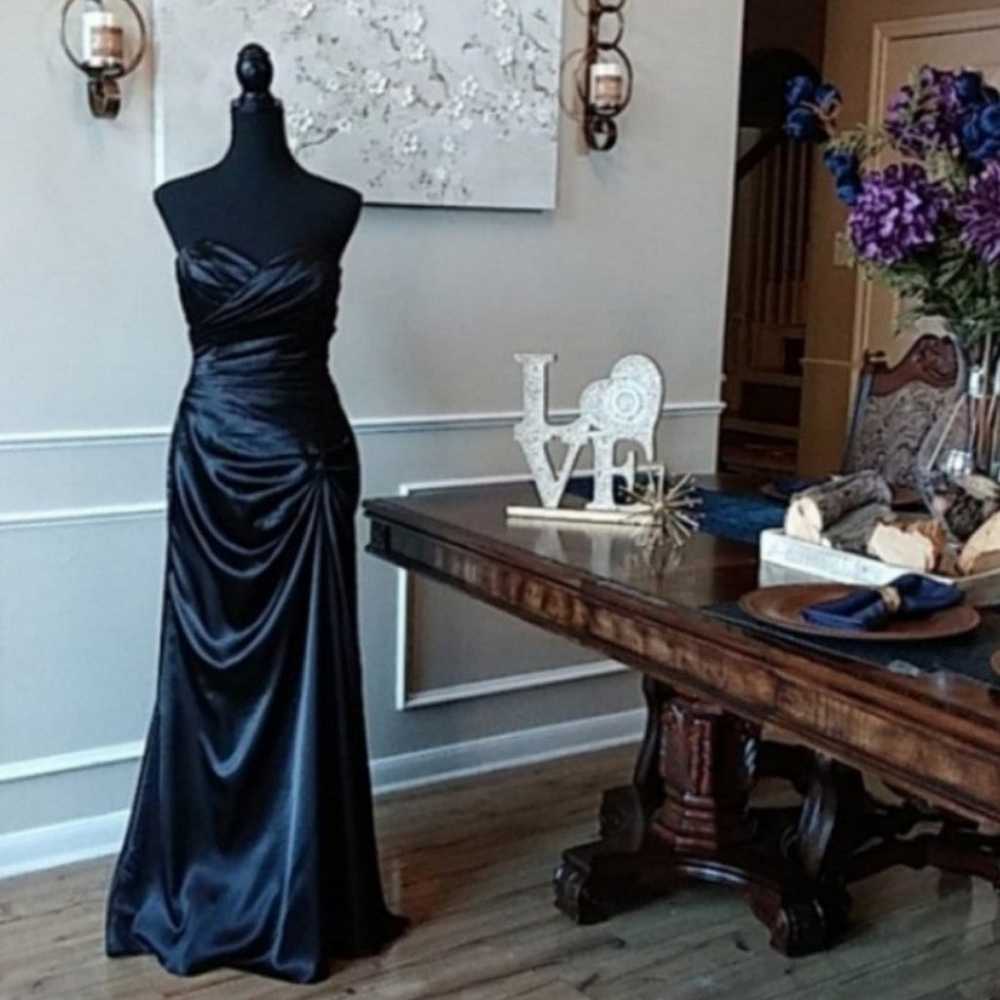 Cinderella Design Black Satin Floor-length Gown. … - image 3