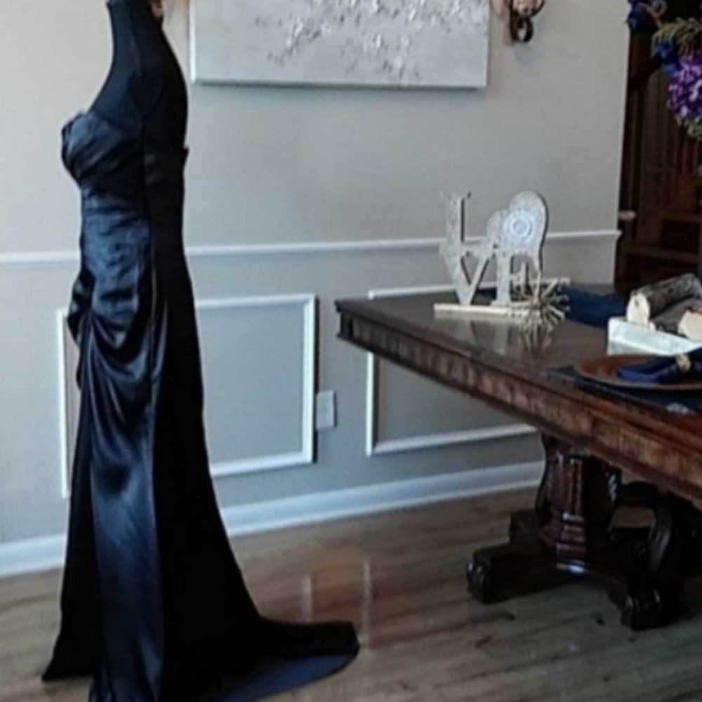 Cinderella Design Black Satin Floor-length Gown. … - image 4