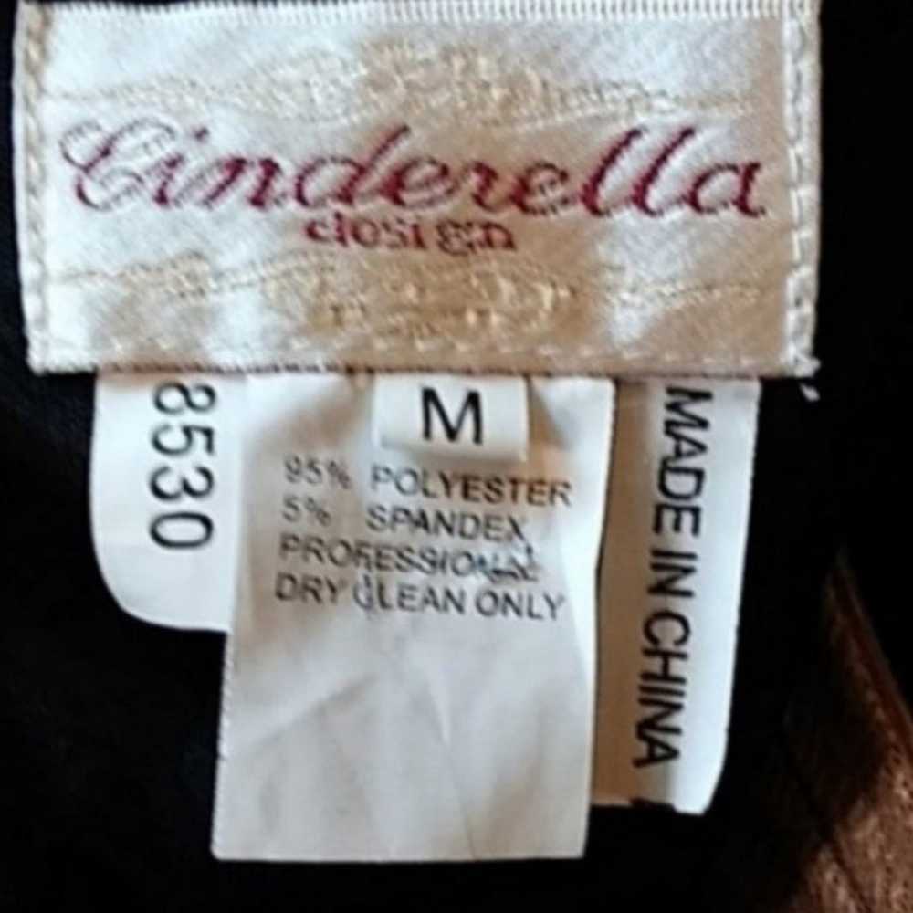 Cinderella Design Black Satin Floor-length Gown. … - image 7