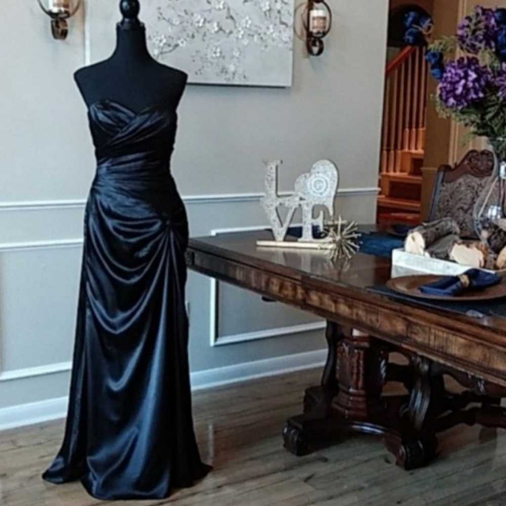 Cinderella Design Black Satin Floor-length Gown. … - image 8