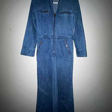 Vintage Spiegel Denim Jumpsuit - Size 7/8 - image 1