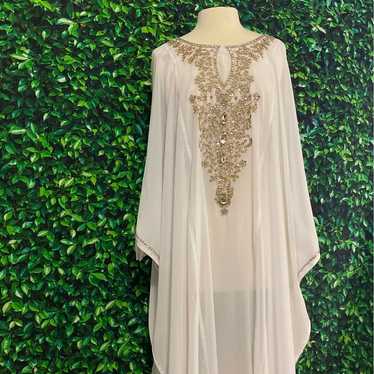 Beutiful long sleeve sheeth gown with beautiful d… - image 1