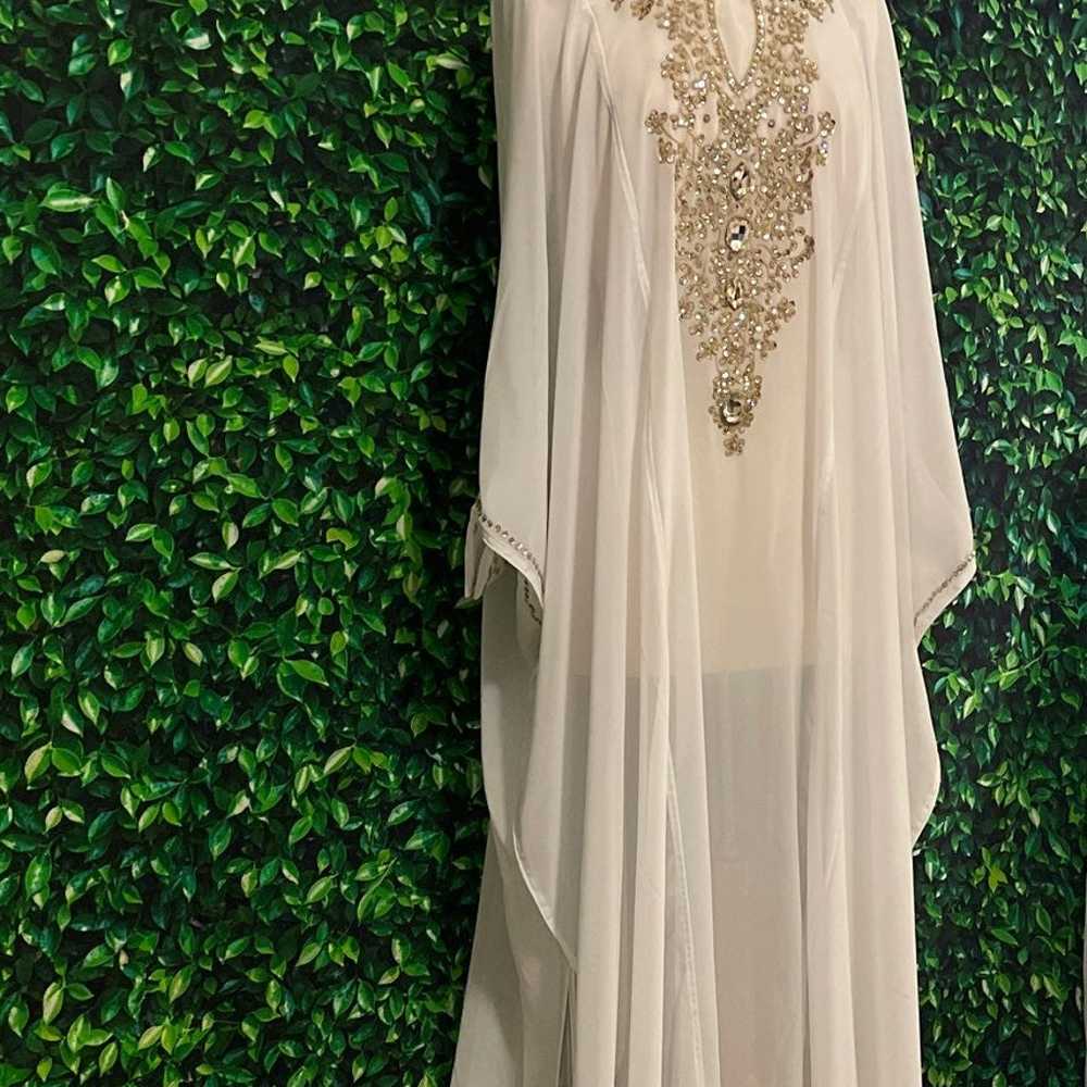 Beutiful long sleeve sheeth gown with beautiful d… - image 2