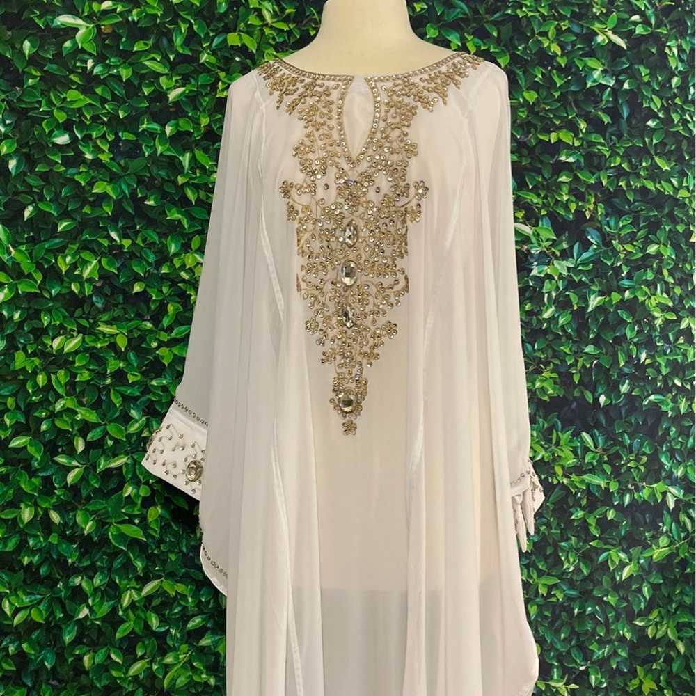 Beutiful long sleeve sheeth gown with beautiful d… - image 6